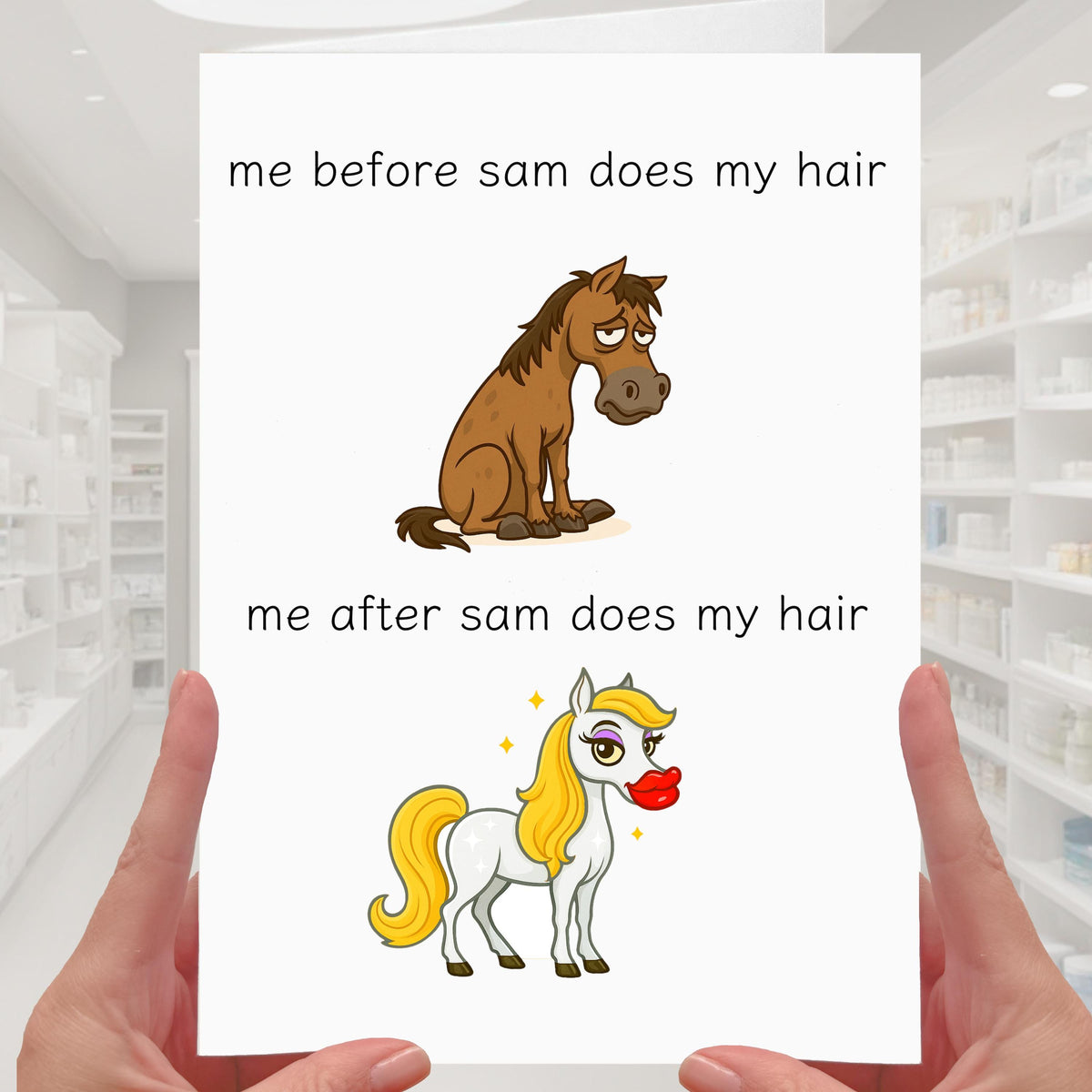 Hairdresser Card personalised