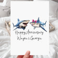 Shark Anniversary Card Personalised
