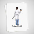 Doctor Card Personalised Thank you Surgeon Consultant Female