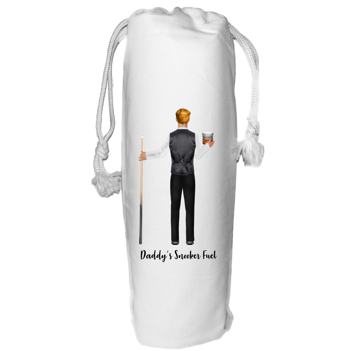 Personalised Snooker Wine Bag for him