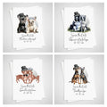 Personalized Dog Wedding Save the Date Card - border collie, dachshund, french bulldog, great dane, alsatian, golden retriever, greyhound, border terrier.