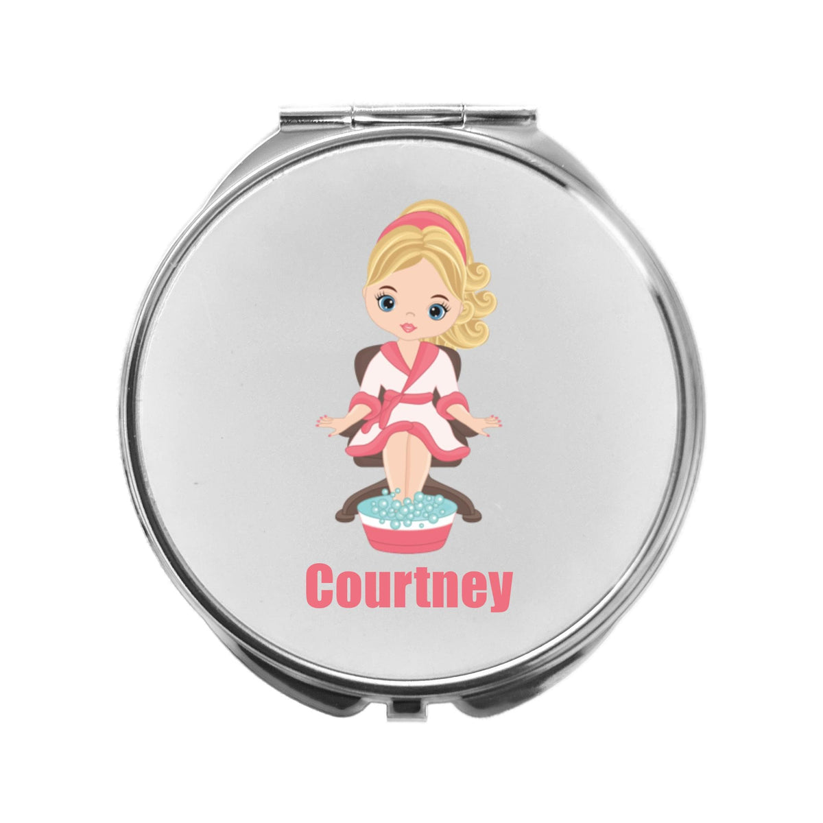 Mirror Compact Personalised Spa Girl Pamper