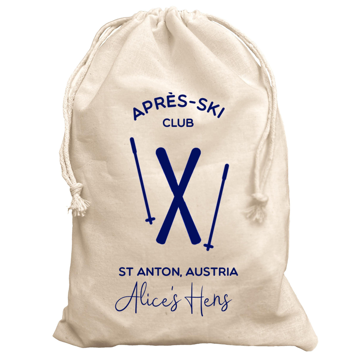 Apres-Ski Club Personalised bag gift Skiing Gift Pouch