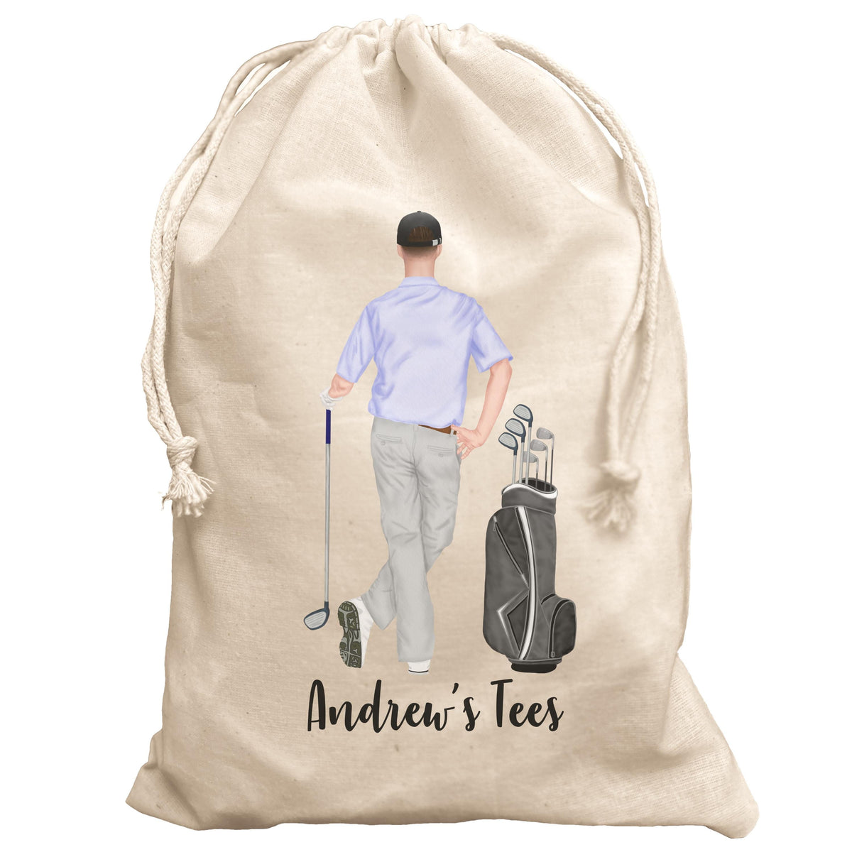Golf Bag for Tees Golfer gift Personalised for him