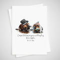 Duck Billed Platypus Wedding Card Personalised Bride & Groom
