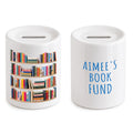 Personalised Book Fund Money Box Gift for Her bookworm savings Piggy Bank