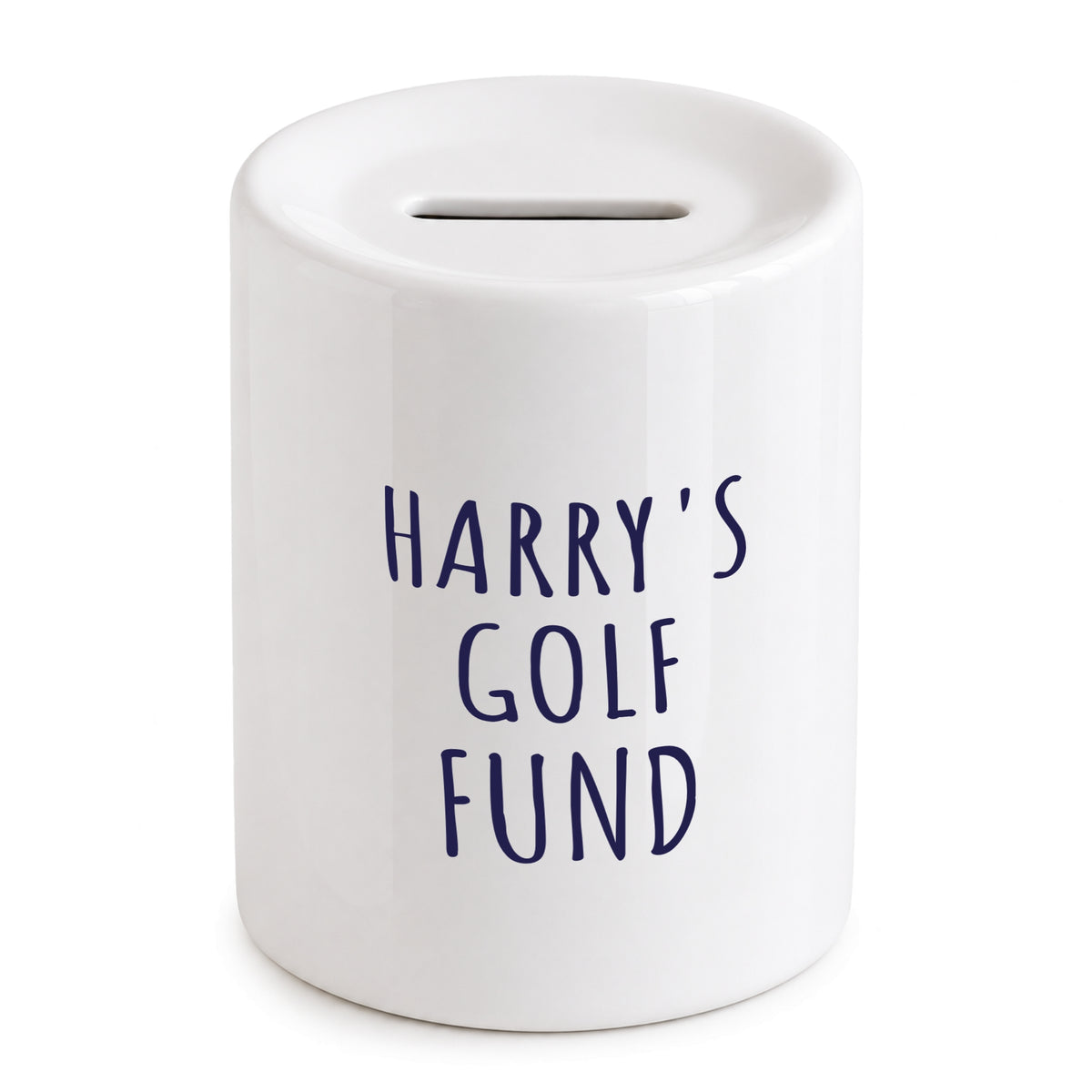 Golf Piggy Bank for Boy Personalised Golf Funds Savings gift