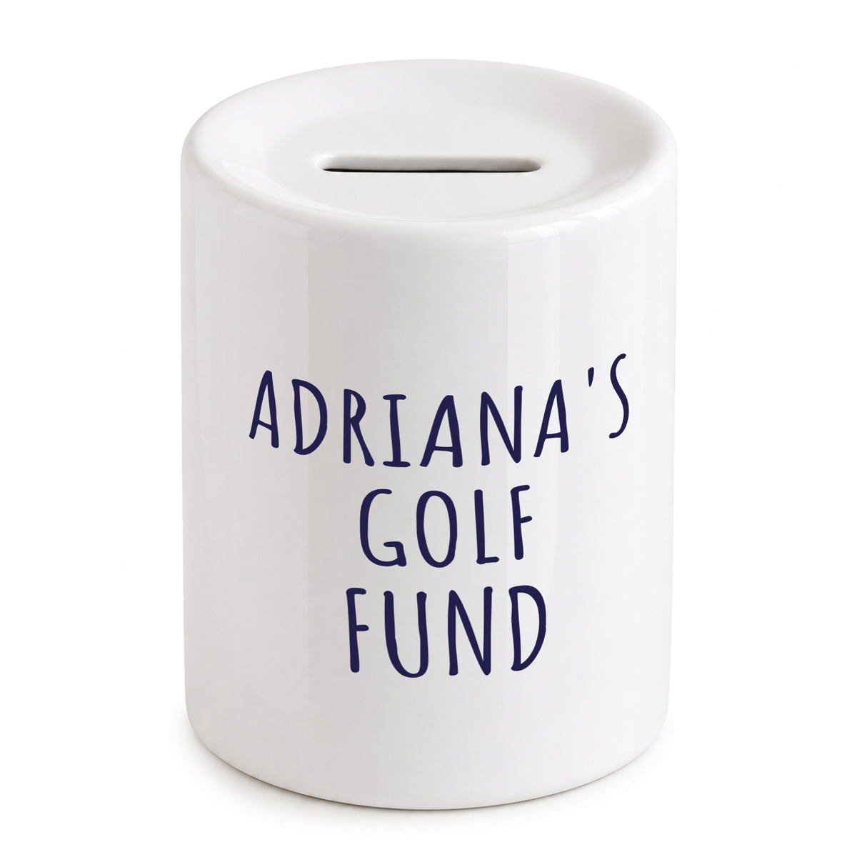 Golf Piggy Bank for Girl Personalised Golf Funds Savings gift