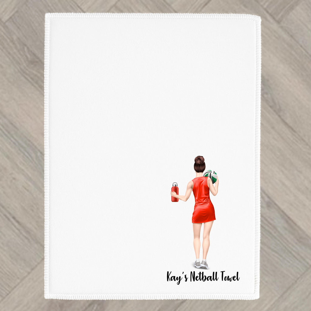 Netball Towel Personalised fitness gym exercise Woman Present Gift