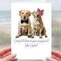 Labrador Engagement Card Personalised Dog Golden Black Chocolate