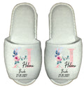 Personalised Bridal Party Slippers Pink Monogram – Bride & Bridesmaid Wedding Morning Gift