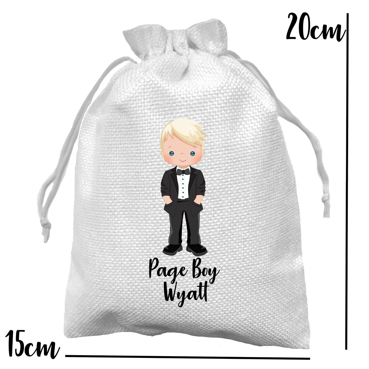 Personalized Page Boy Gift Bag: Scottish Kilt Wedding Favor Pouch