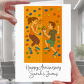 Wall Climbing Anniversary Card Personalised Indoor Climb Boulder