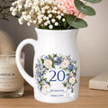 Happy 20th Anniversary vase - Personalised small ceramic Vase - "china wedding anniversary" 20 years
