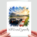 Racing Car Sympathy Card Grief Mourning Bereavement Motorsport