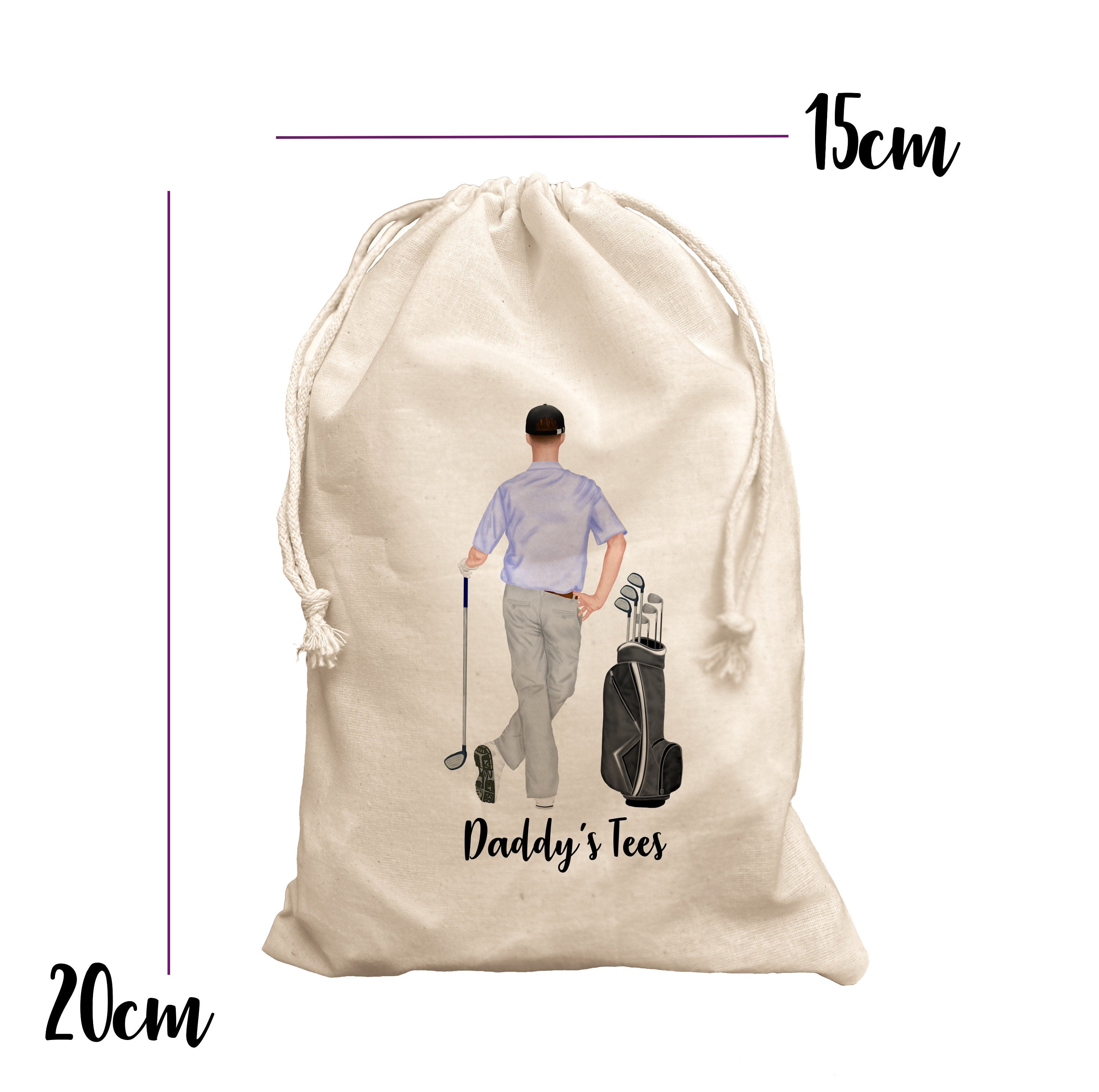 Golf Bag for Tees Golfer gift Personalised for him