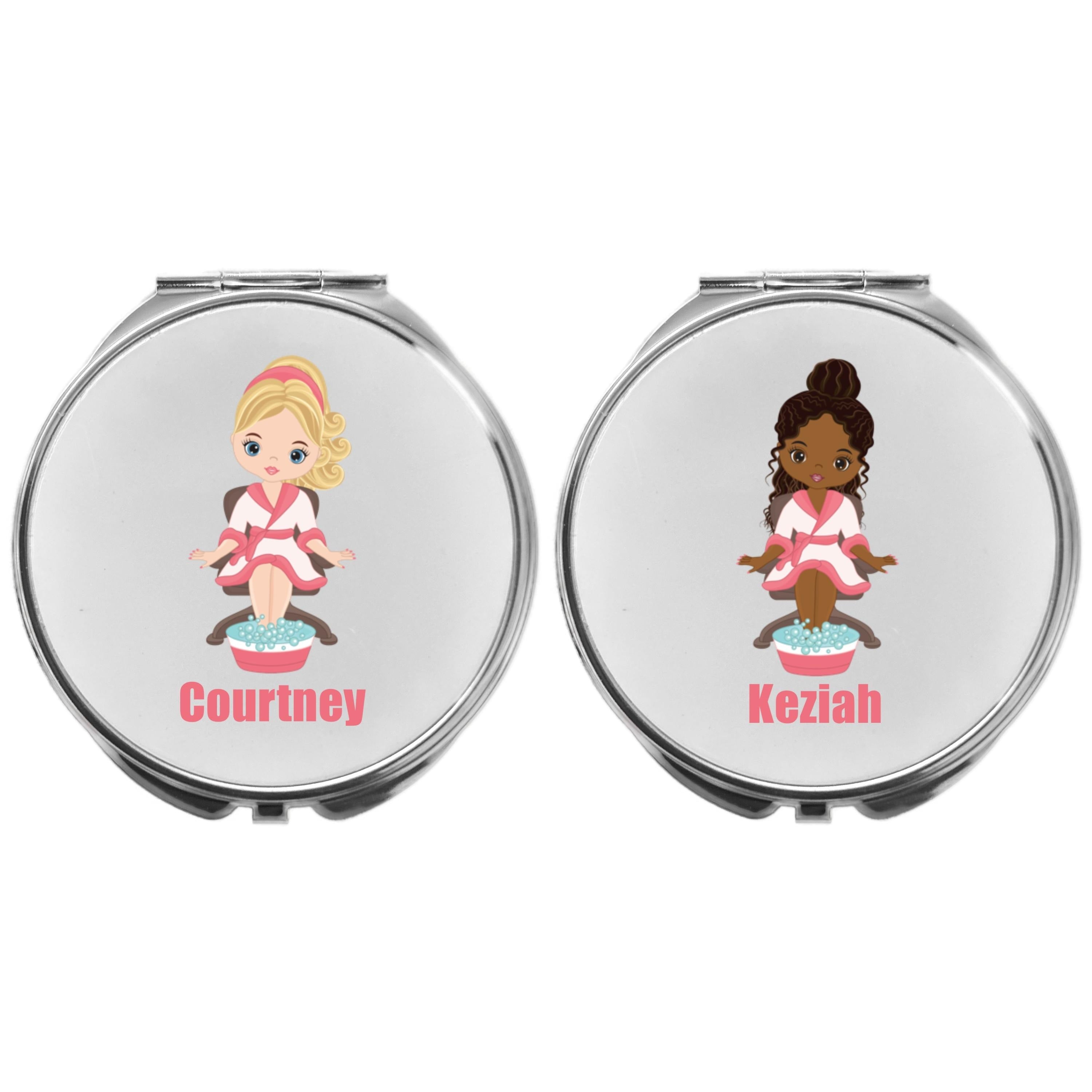 Mirror Compact Personalised Spa Girl Pamper