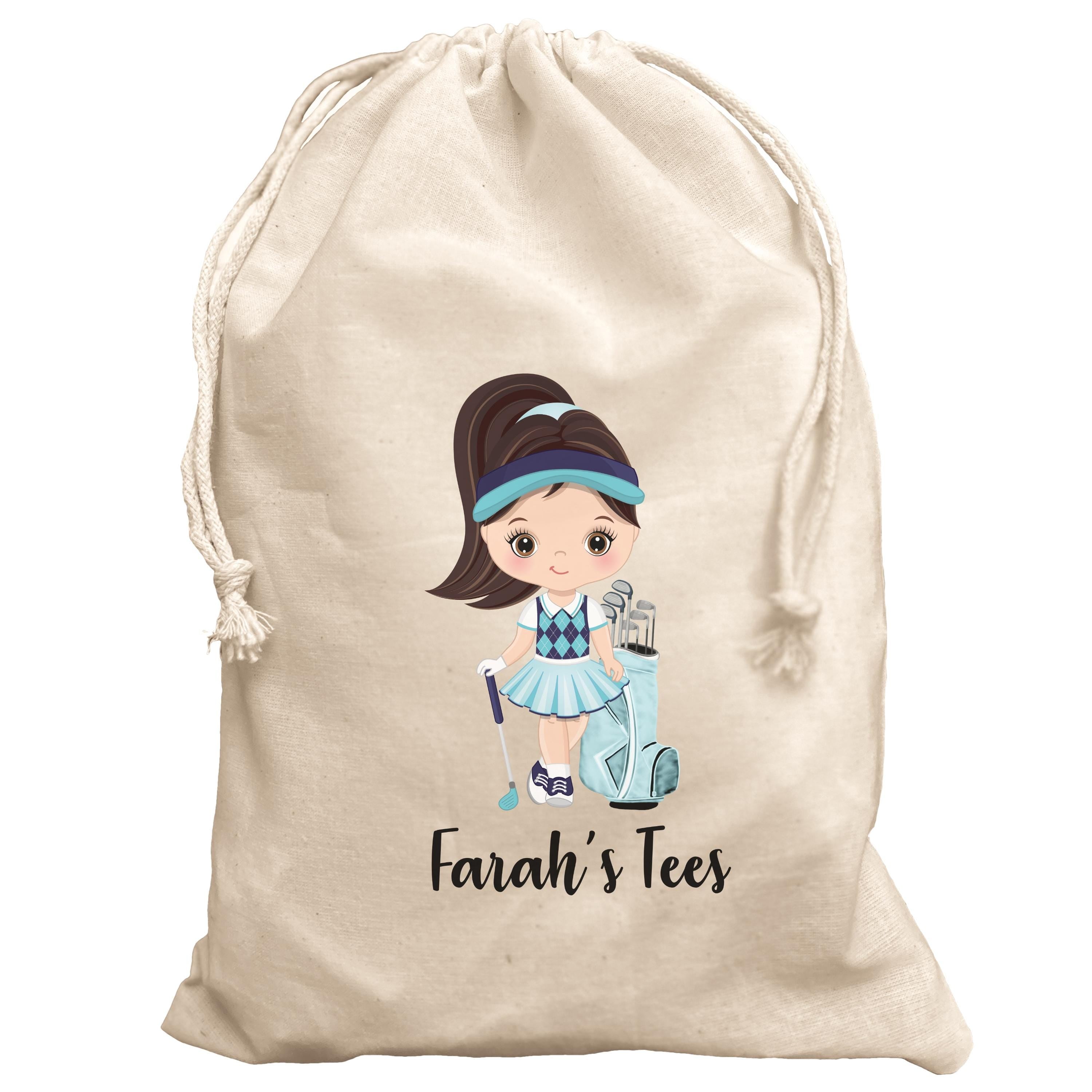 Girls Golf Ball & Tee Bag Golfer Gift Set Personalised