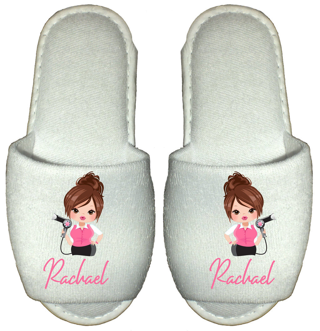 Personalised Hairdresser Spa Slippers Gift for stylist, salon