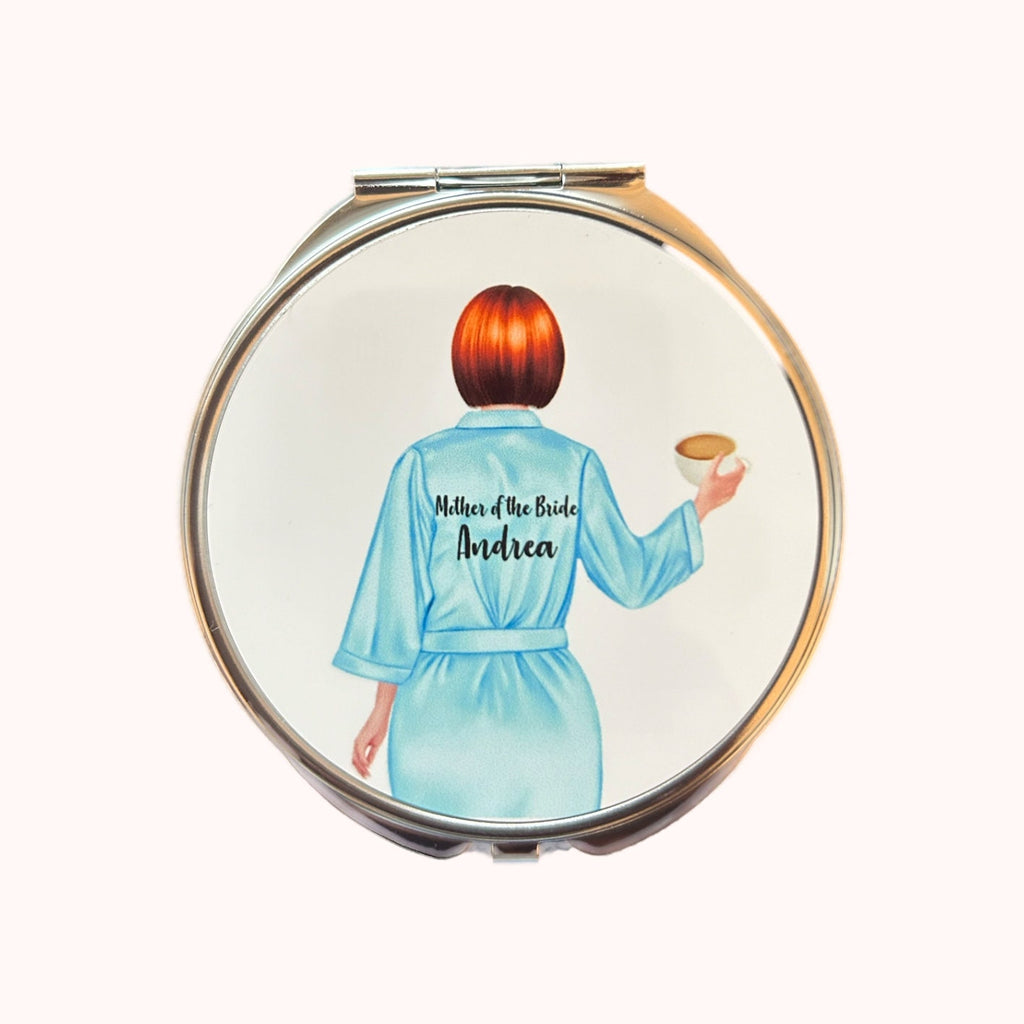Personalized Compact Mirror: Bridal Party Wedding Keepsake