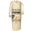 25 year anniversary personalised wine gift bag newspaper - Silver Wedding Anniversary