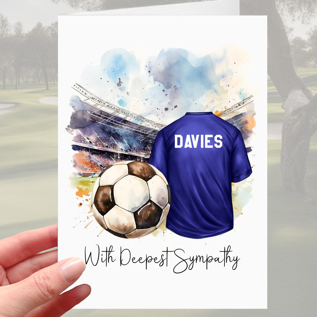 Football Sympathy Card Chelsea Everton Rangers Grief Mourning Soccer