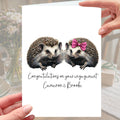 Hedgehog Engagement Card Personalised