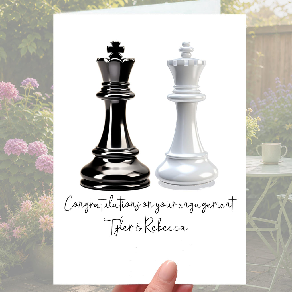 Chess Engagement Card Personalised Board Game