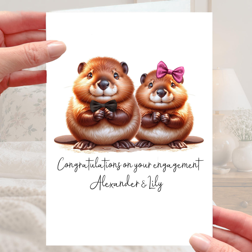 Beaver Engagement Card Personalised
