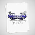 Mini 45th Anniversary Card Personalised Cooper Sapphire Car Bride Groom