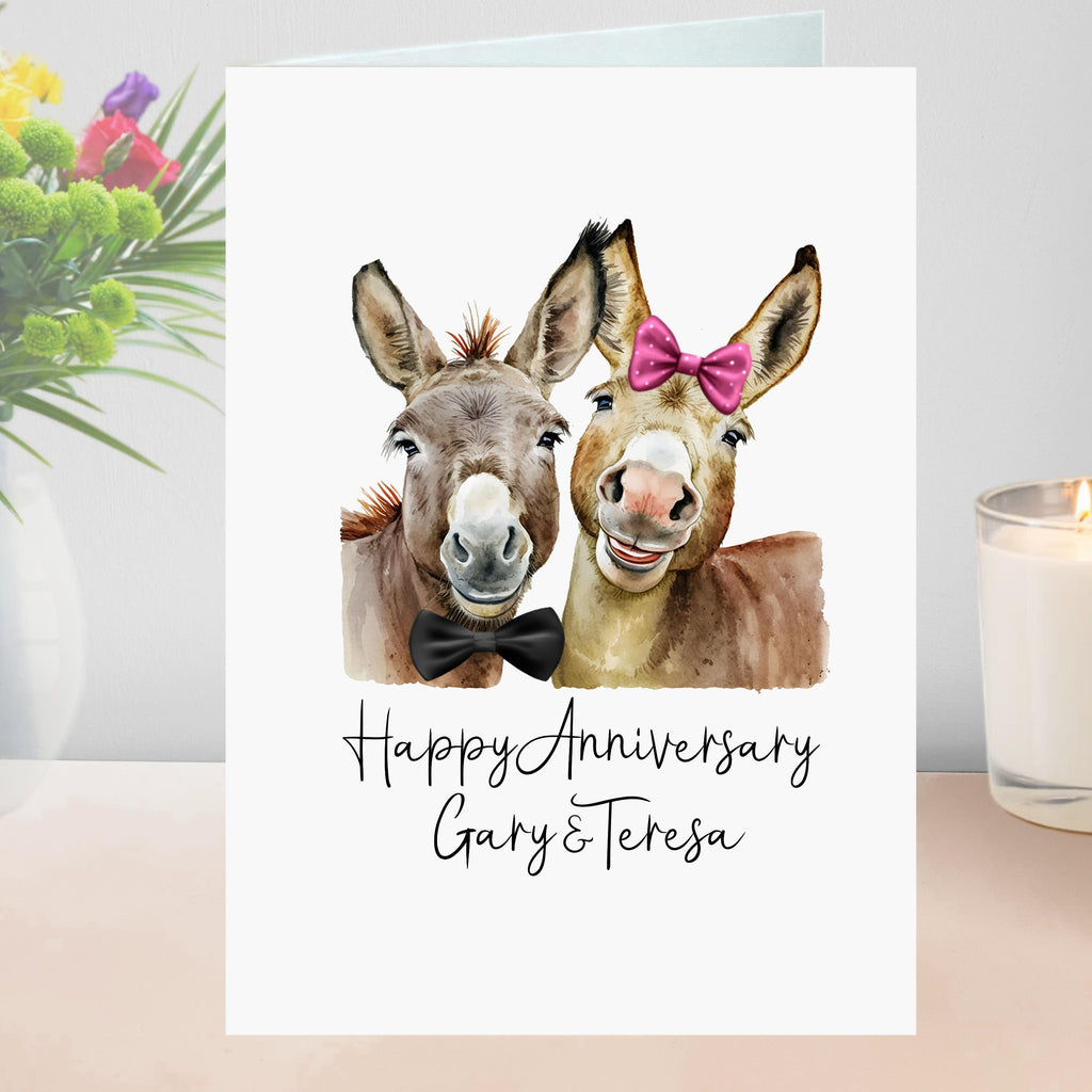 Donkey Anniversary Card Personalised