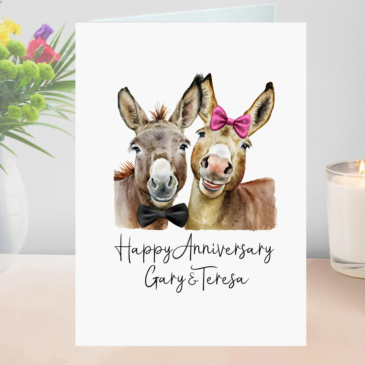 Donkey Anniversary Card Personalised