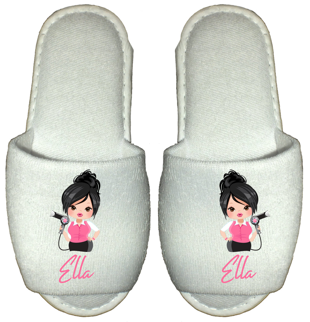 Personalised Hairdresser Spa Slippers Gift for stylist, salon