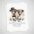 Jack Russell Wedding Card Personalised Bride & Groom Terrier Dog