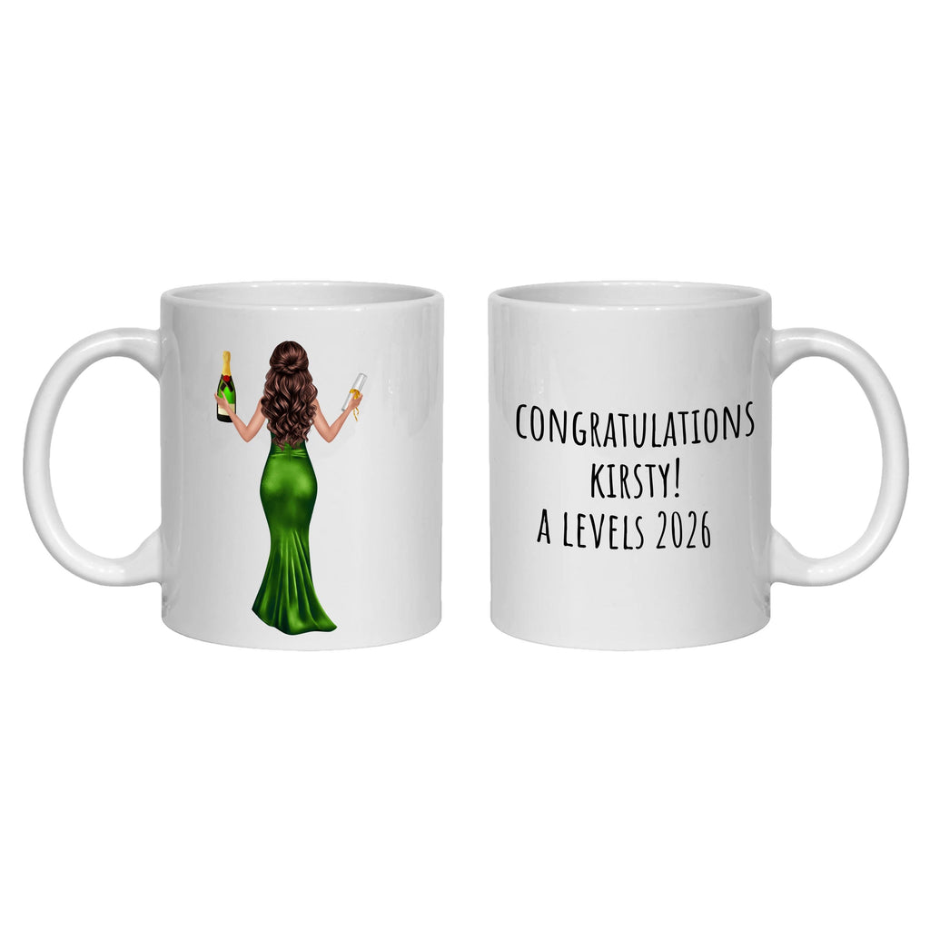 A Levels Mug Gift Personalised for girl, congratulations exams SATs