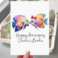 Tropical Fish Anniversary Card Personalised