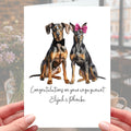 Doberman Dog Engagement Card Personalised