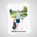 Golf Card Personalised for her - Lady's Captain card
