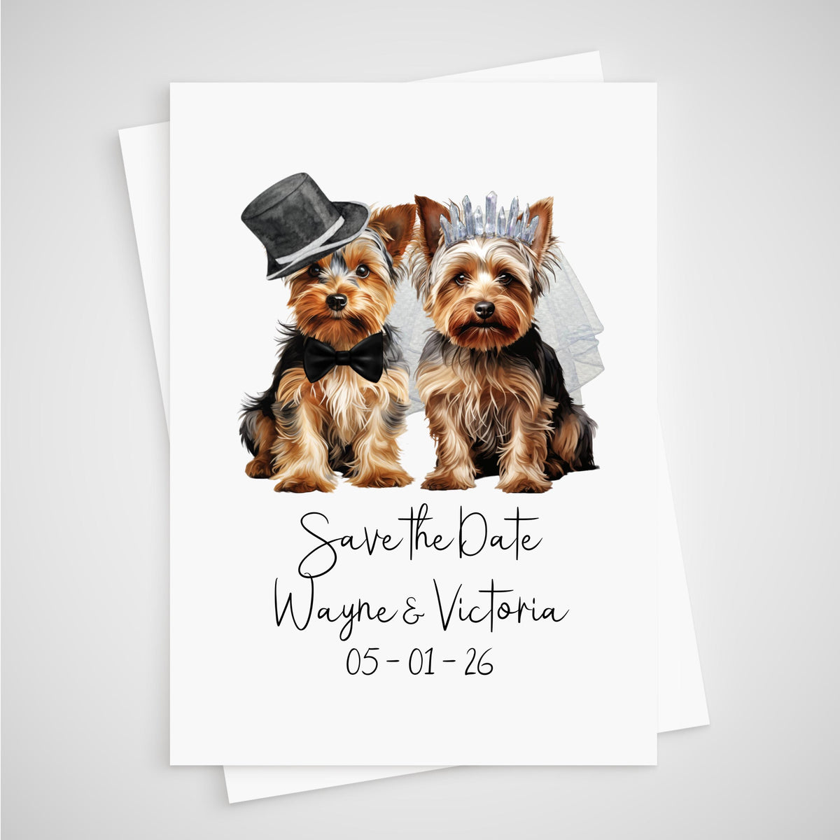 Personalized Dog Wedding Save the Date Card