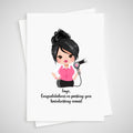 Hairdresser Congratulatons Card Personalised passing exams qualified