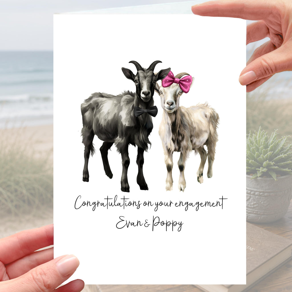 Goat Engagement Card Personalised