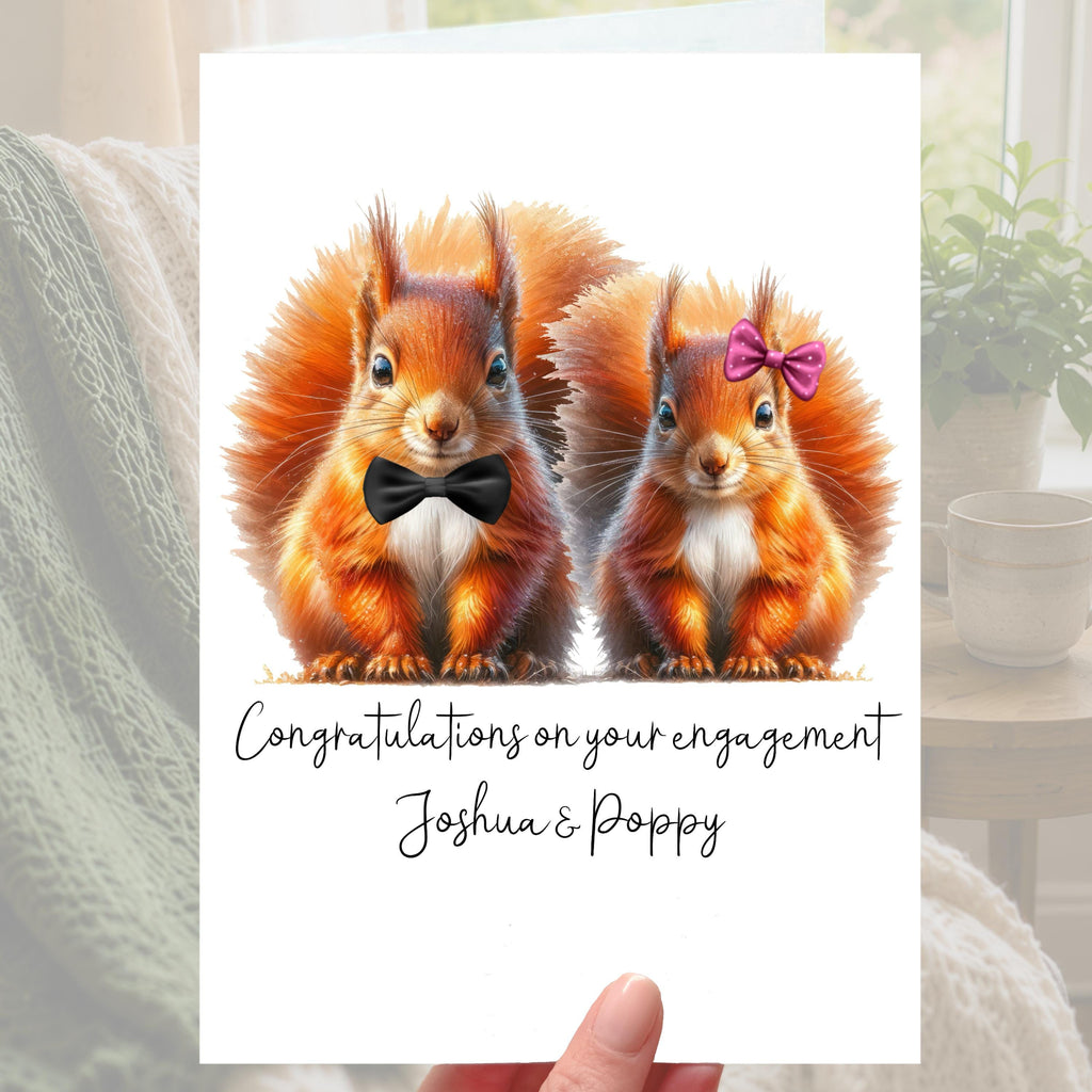 Squirrel Engagement Card Personalised