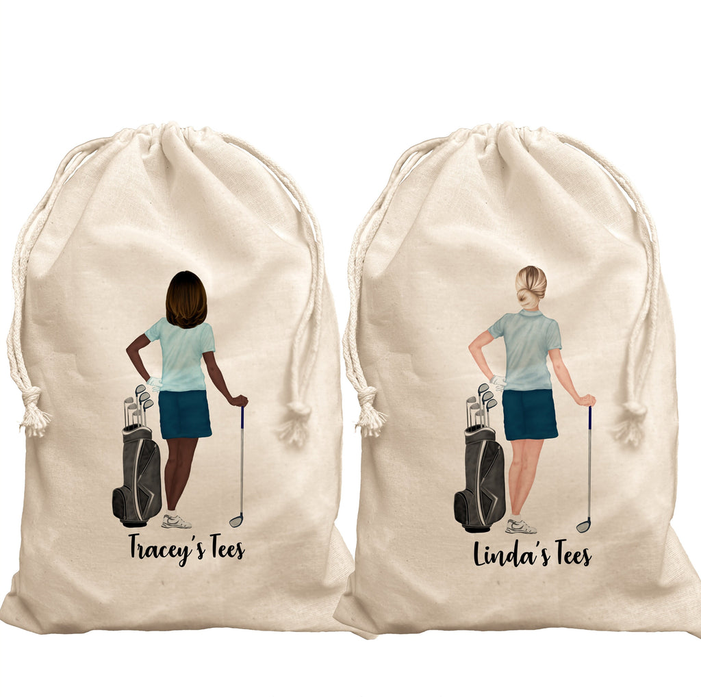 Personalised Tee Bag for Golfer Golf gift for her Lady Captain