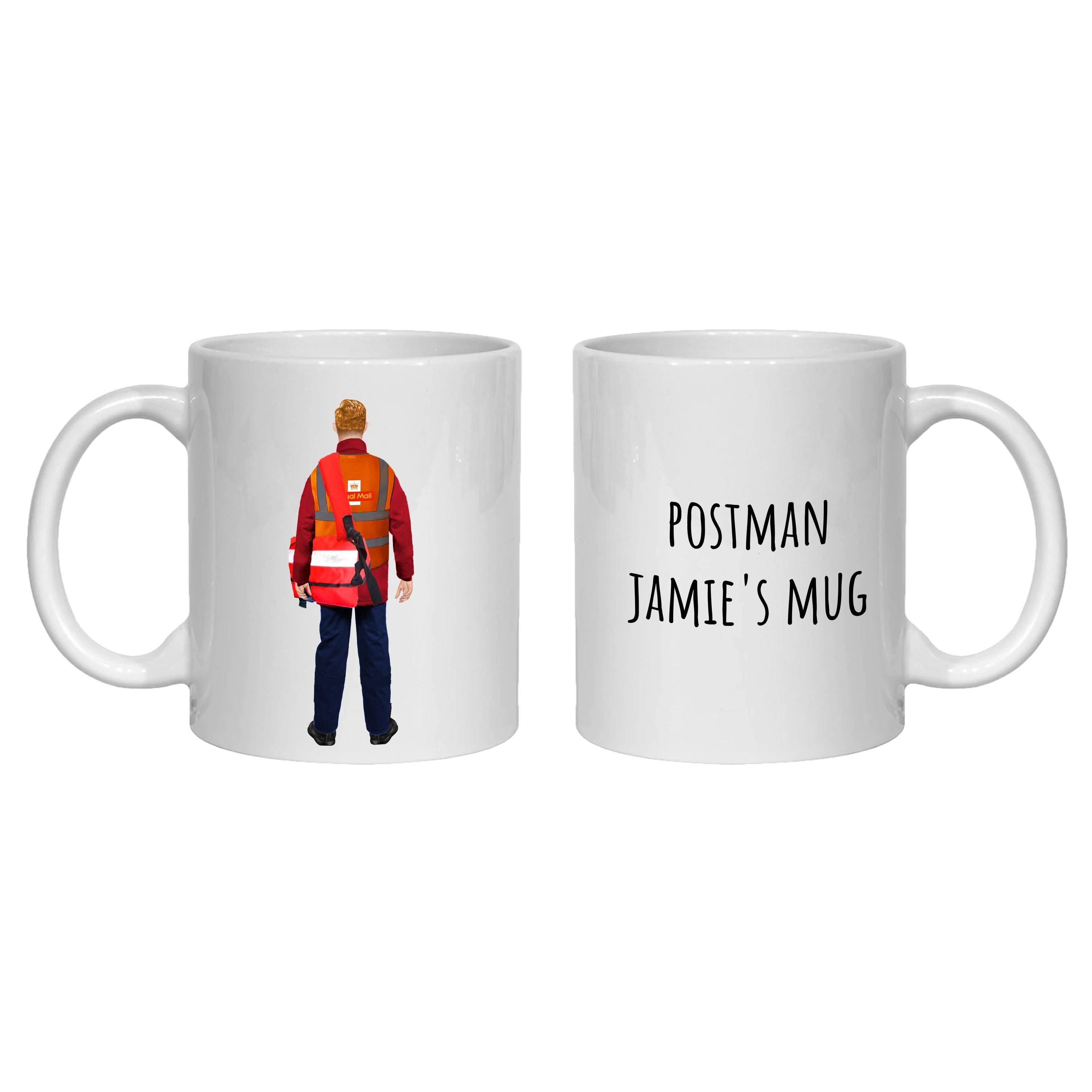 Postman Mug Personalised Gift - postie, delivery man, retirement, thank you