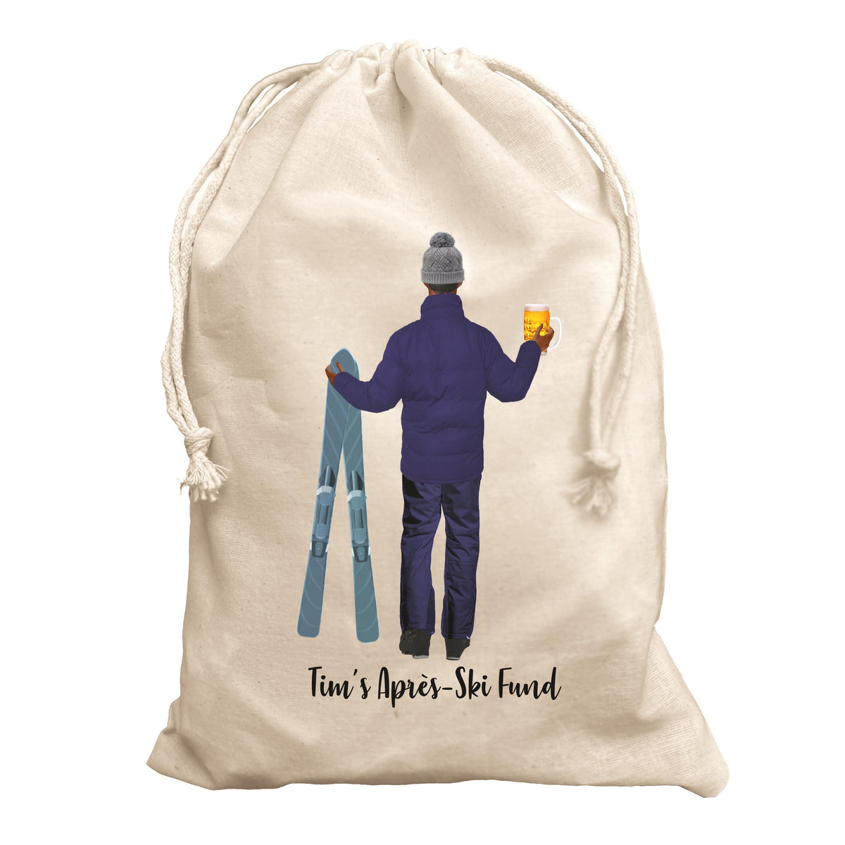 Apres-Ski fund bag Personalised gift for skiier, apres-ski, winter olympics male