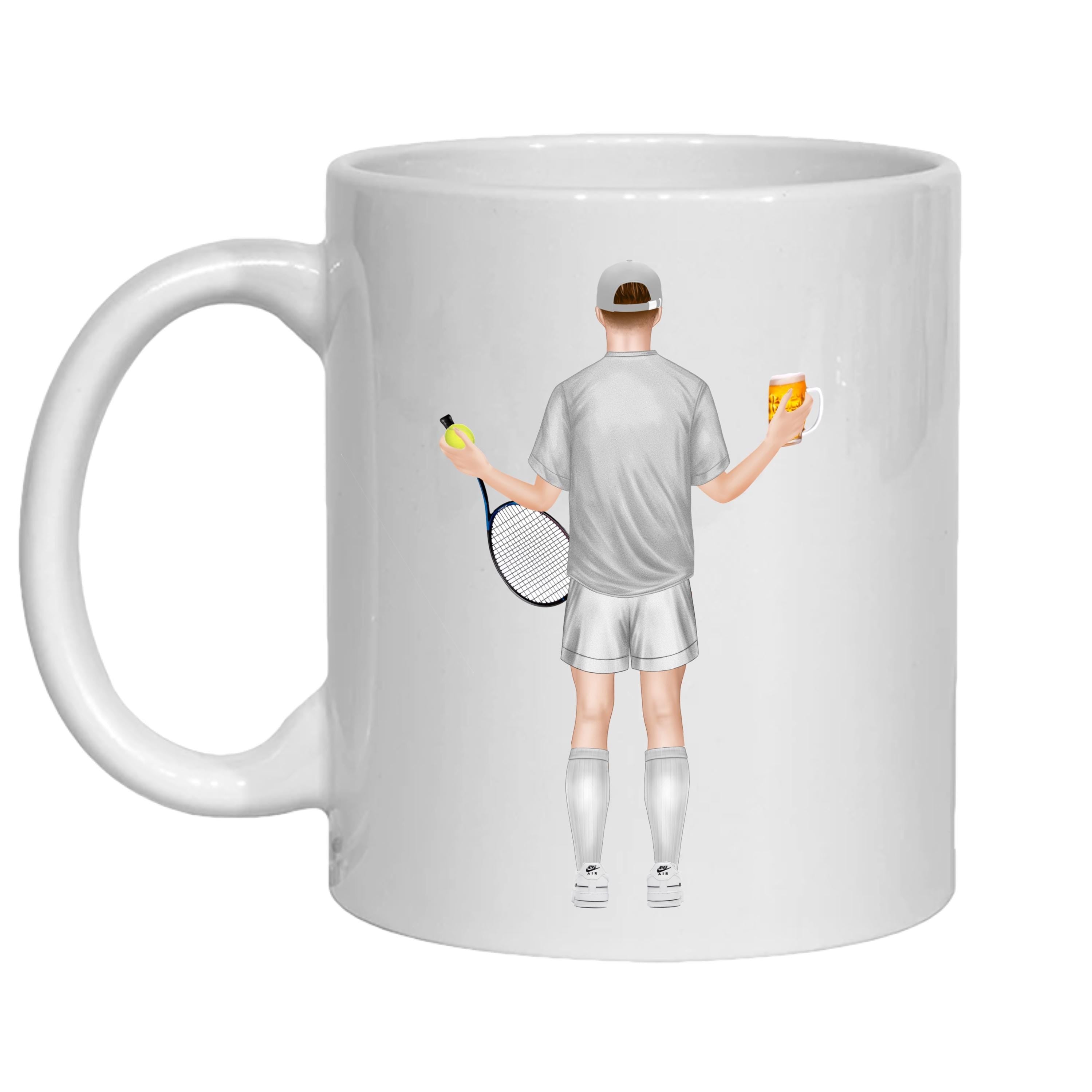 Personalised Tennis Mug – gift for dad, brother, son