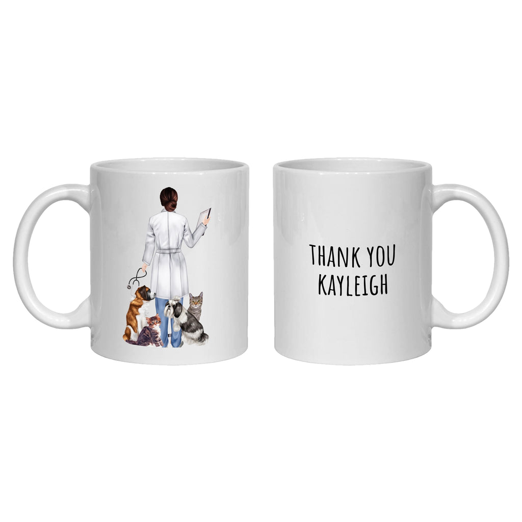 Vet Mug Personalised Woman Veterinarian Nurse Animal Doctor