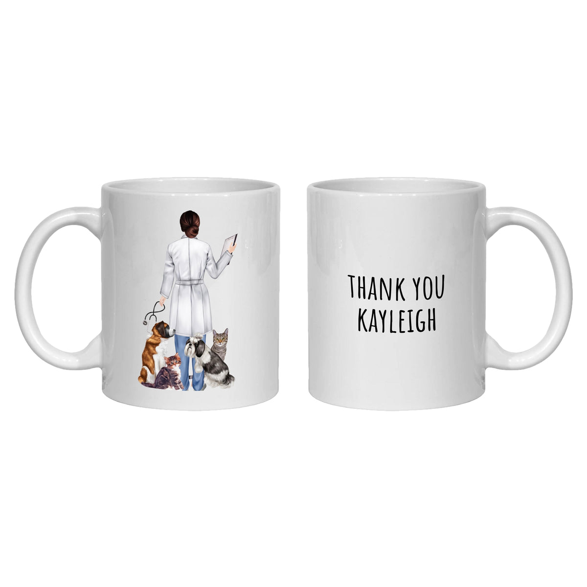 Vet Mug Personalised Woman Veterinarian Nurse Animal Doctor
