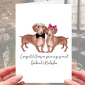 Dachshund Dog Engagement Card Personalised Sausage Dog