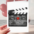 Clapper Board 40th Anniversary Card Personalised Ruby Film Cinema Movies